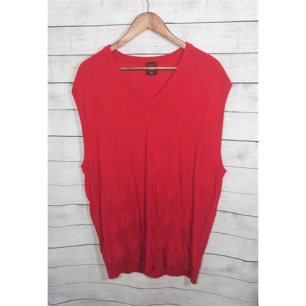 Regal Wear Red Diamond V-Neck Sweater Vest Sz 3X *